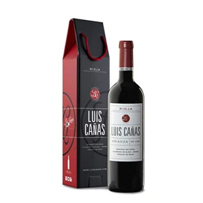 Imagen de Luis Cañas Vino Tinto con D.O. Rioja Crianza Variedad de Uva Tempranillo, Garnacha, Graciano, Mazuelo, Viura y Rojal Notas Afrutadas Incluye Estuche Cartón Botella 75 cl