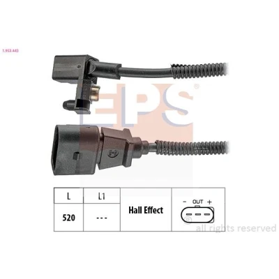 Imagen de FACET 9.0443 Sensor de Cigueñal Made in Italy OE Equivalent SEAT: Leon I Hatchback, Ibiza 3, Toledo 2 Limousine, VOLKSWAGEN: Golf 4