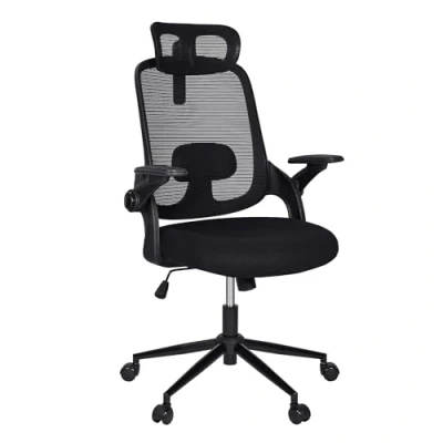 Imagen de Silla de Oficina Ergonómica, Escritorio, Ejecutiva, Giratoria con Ruedas, Juegos, Malla Transpirable, Reposacabezas y Apoyabrazos Ajustables, Soporte Lumbar para Oficina, Casa