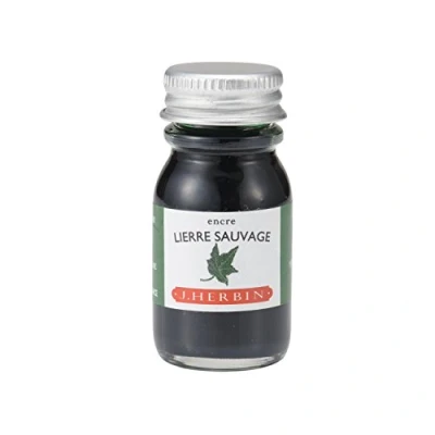 Imagen de Clairefontaine ES J. Herbin (1 botella de tinta 10 ml para pluma estilográfica (), color Efeugrün 2.2 x 5.1 cm