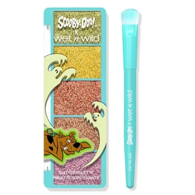 Imagen de Wet N Wild Scooby Doo Paleta de Purpurina Fantasma, 5 Tonos para Rostro y Cuerpo, Alta Cobertura Adherente un Brillo Intenso, Secado Rápido