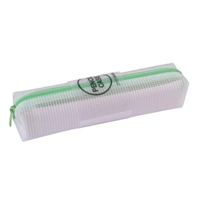 Imagen de APLI 18700 Estuche translúcido Zipper Bag Nordik Collection cremallera color VERDE. Medida 210 x 45 mm