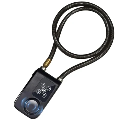 Imagen de Alarma antirrobo con sensor de movimiento y vibración 110dB, cadena bicicleta, impermeable, cable, accesorios para bicicletas motos
