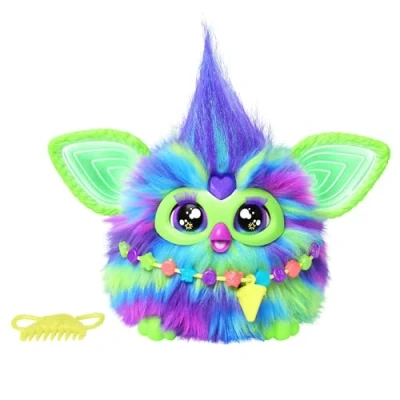 Imagen de Furby Galaxy Edition, brilla en la oscuridad, 15 accesorios de moda, juguetes peluche interactivos para niñas y niños 6 años adelante, animatronic activado por voz (exclusivo Amazon)