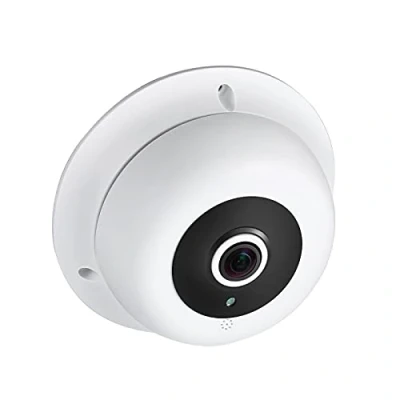Imagen de Revotech Cámara IP Ojo de Pez con Micrófono, HD 3MP Cúpula Interior Audio Seguridad P2P 1.7mm Lente Gran Angular IR Visión Nocturna H.265(IF04 Blanco)