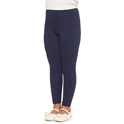 Imagen de Merry Style Leggins de algodón para Niñas Mallas deportivas Pantalones Largos Ropa Deportiva Leggings niña MS10 225 (Azul Marino, 116 cm)