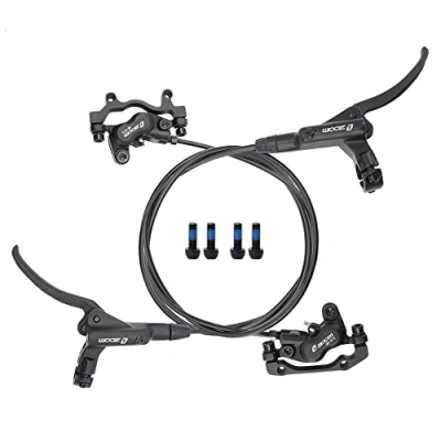 Imagen de NYK Zoom HB 876 Freno de disco hidráulico 4 pistones delantero y trasero 800 mm 1400 mm, juego para bicicleta montaña, MTB, BMX (negro)