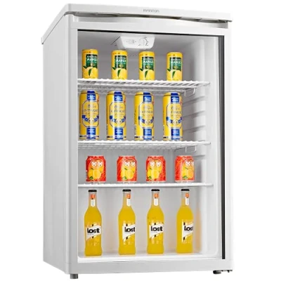 Imagen de INFINITON Vitrina Frigorifica FTB 137 85 cm Clase E, Puerta de cristal, Static Cooling System, Luz Led, Ruedas