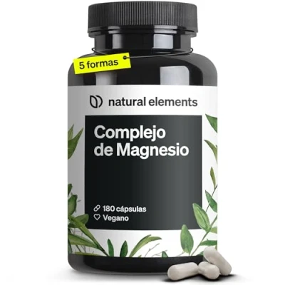 Imagen de Complejo de magnesio Premium: 5 compuestos citrato + bisglicinato óxido 400mg por dosis diaria Probado en laboratorio, vegano