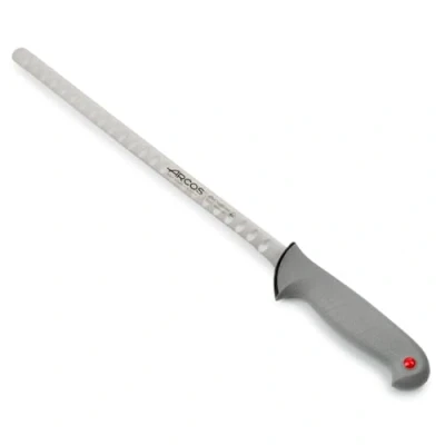 Imagen de Arcos Serie Colour Proof Cuchillo Salmón Pescado Hoja 12&quot; Acero Inoxidable Nitrum Mango Polipropileno Cubierto por Elastómero Color Negro Ideal para Uso Profesional e Higiene.