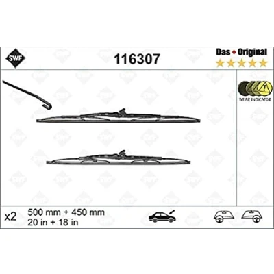 Imagen de Limpiaparabrisas Swf Original 116307 delante Estándar HONDA: Civic 6 Hatchback, Fastback, V CITROËN: Saxo Hatchback