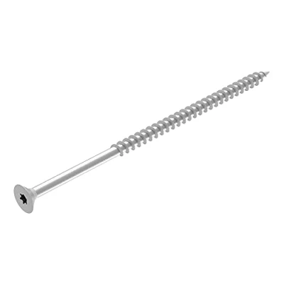 Imagen de tornillo SECCARO para aglomerado 6 x 130 mm, acero galvanizado, madera con rosca parcial, TX/hexalobular, 50 piezas