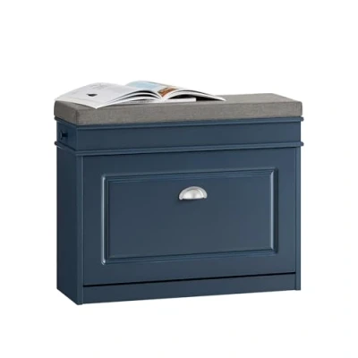 Imagen de SoBuy Banco Zapatero Grande Organizador para Zapatos con 1 Solapa Azul 75 x 24 52 cm FSR82 L B ES