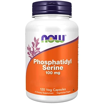 Imagen de Now Foods, Phosphatidylserine, 100mg, 120 Cápsulas vegetales, Probado en Laboratorio, Sin Soja, Gluten, Vegetariano, No GMO