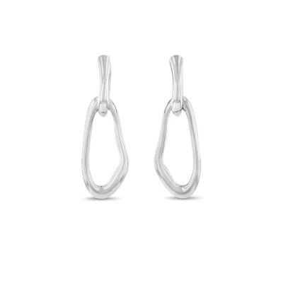 Imagen de Calvin Klein Pendientes Colgantes para Mujer Colección CK STATEMENT LINKS de Acero Inoxidable 35000749