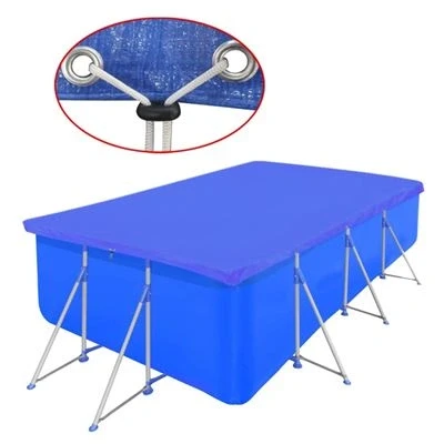 Imagen de vidaXL Cubierta Piscina Rectangular PE Azul 400x207cm Toldo Protección
