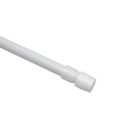 Imagen de GARDINIA Barra para cortinas, Atornillable, 2 piezas, Montaje sin taladro ni tornillos, Ø 8 mm, 35 45 cm, Blanco
