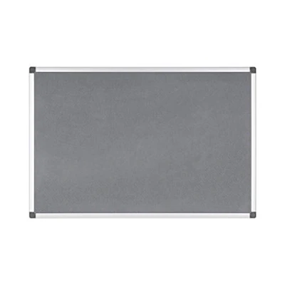 Imagen de Bi Office Maya Tablón de Anúncios Fieltro Gris con Marco Aluminio, 105 x 75 cm