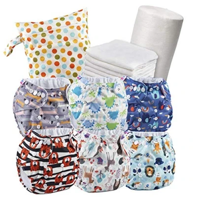 Imagen de Juicy Bumbles Bambú Pañal de Tela Reutilizables Ecológicos + Rellenos Insertos Bambú+Toallas Bolsa, Nacido a 3 años
