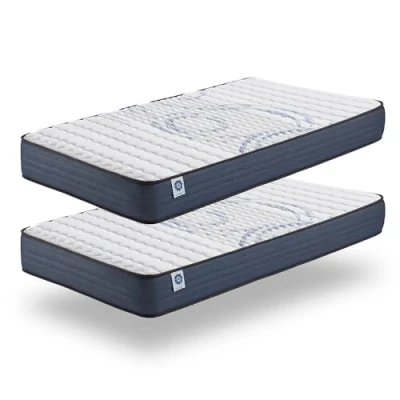 Imagen de Naturalex Pack x2 Colchón Viscoelástico Perfectsleep 80x200 cm Espuma HR + Blue Látex Transpirable Confortable Ergonómico Hipoalergénico Reversible Verano/Invierno