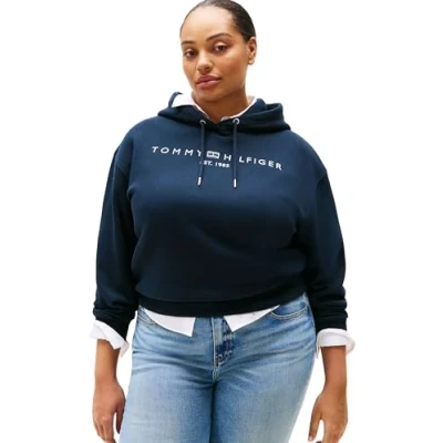Imagen de Tommy Hilfiger Curve LOGO Hoodie Sudadera, Mujer, Talla: 48, Dark night navy