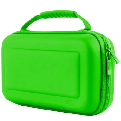 Imagen de Orzly Estuche de Transporte Compatible con Switch y New OLED Console Verde Protector Duro portátil Viaje Bol