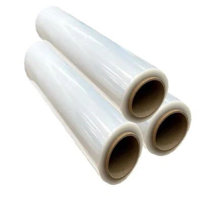 Imagen de CRINSTON Film Transparente para Embalar 50cm de Ancho x 200 Metros Longitud Rollo Embalaje Industrial y Paletizar, Plástico Alta Elasticidad Resistencia. (3 UNIDADES)