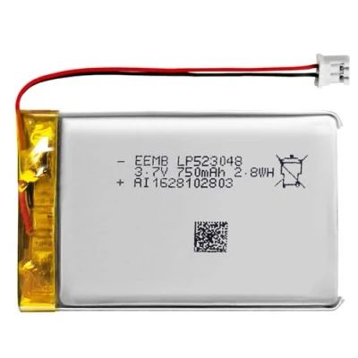 Imagen de EEMB Lithium Polymer batería 3.7V 750mAh 523048 Paquete de Recargable Lipo con Conector JST para VXI Blue Parrott: confirme la polaridad del Dispositivo y Antes Comprar