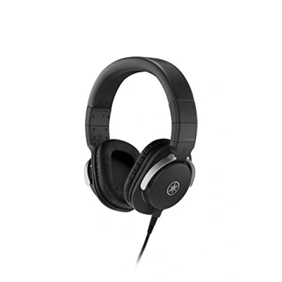 Imagen de Yamaha HPH MT8 Auriculares de estudio plegables calidad con cable 3 m (plano) y en espiral 1,2 enchufe adaptador estéreo estándar 6,3 mm, negro