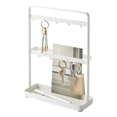 Imagen de YAMAZAKI Key Rack Modern Hook Organizer Stand Gancho, Acero aleado, Blanco, Talla única