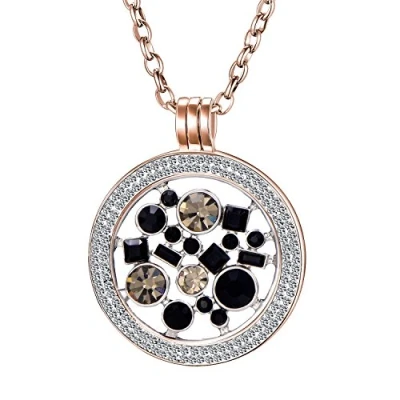 Imagen de Morella Collar Mujeres de 70 cm Fabricado Acero Inoxidable y Zirconia con Moneda Universo 33 mm en bolsita Joyas