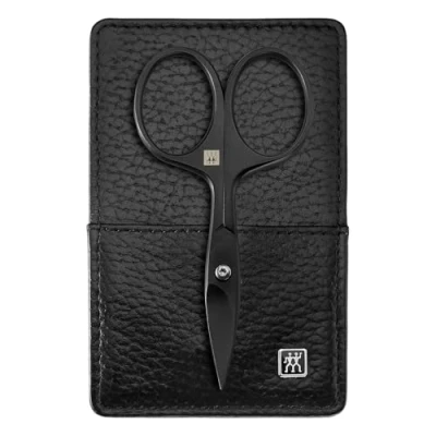 Imagen de ZWILLING set de manicura (3 piezas, estuche piel auténtica, viaje, con tijeras para uñas), Premium, Black Edition