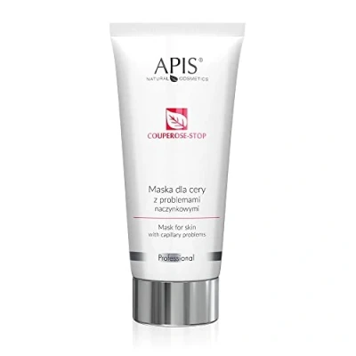 Imagen de APIS COUPEROSE STOP Mascarilla para la piel con problemas de couperosa vitamina C, kiwi, limón, rosa perro, ginko, alivio sensible cuperosis, 200 ml