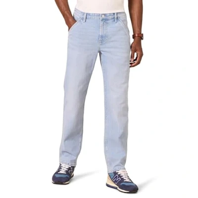 Imagen de Amazon Essentials Vaquero de Carpintero Ajuste Holgado para Ropa Trabajo Hombre, Light Blue Wash, 28W / 30L