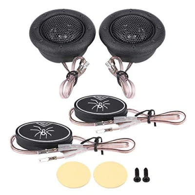 Imagen de KIMISS Dome Tweeter para Coche, 1 par de 12V Audio 150W Mini Coche Super Power Loud Altavoz Bocina