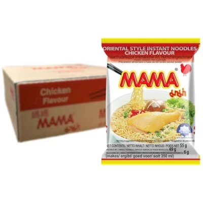 Imagen de MAMA Fideos Instantáneos con Pollo, Pack de 30 (30 X 55 GR)