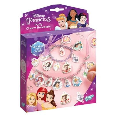 Imagen de Totum Princess 044364 Juego de pulseras abalorios con motivos princesas y cintas, regalo para niñas a partir 5 años