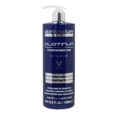 Imagen de abril et nature Platinum Mascarilla Profesional Para Cabellos Rubios, Decolorados, con Mechas y/o Canas Matizador Violeta Preserva el Brillo y Color Anti Amarillos 1000 ml