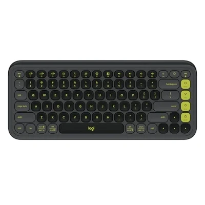 Imagen de Logitech Pop Icon Keys Teclado inalámbrico Bluetooth, Escritura cómoda, Teclas programables, Cambio fácil Entre hasta 3 Dispositivos, para portátil, Tablet, PC Grafito, AZERTY
