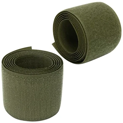 Imagen de AERZETIX C66005 Cinta/rollo de scratch 50mm 1 metro auto agarre organizador/sujetacables tira enganche bolsa prenda correa color: verde cedro en poliamida y poliéster