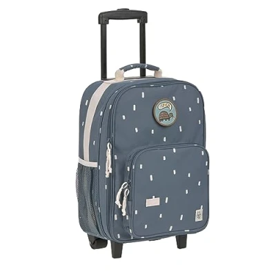 Imagen de Lässig Maleta de Viaje para niños con asta telescópica y Ruedas Equipaje Mano/Trolley Happy Prints Azul Oscuro