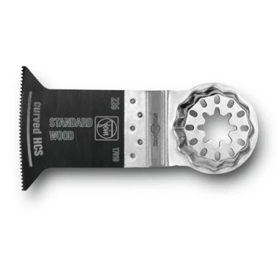 Imagen de FEIN hoja de sierra E Cut C HCS estándar Curved, Set 3 hojas, Ancho 50 mm, Longitud Attacco Starlock, Dentado trabado, Geometría corte curvada