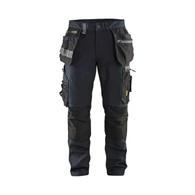 Imagen de Blaklader 159913438699C154 Pantalón de Trabajo elástico (Talla C154), Color Azul Marino y Negro