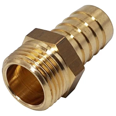 Imagen de SKIR&#039;CO (1 Unidad) Rosca Macho de latón 1/2 Pulgadas x 16 mm, Adaptador púas Manguera, Conector Cola BSP
