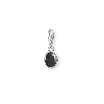 Imagen de Thomas Sabo Colgante con Piedra Preciosa/Perla, Abalorio Circular Negra