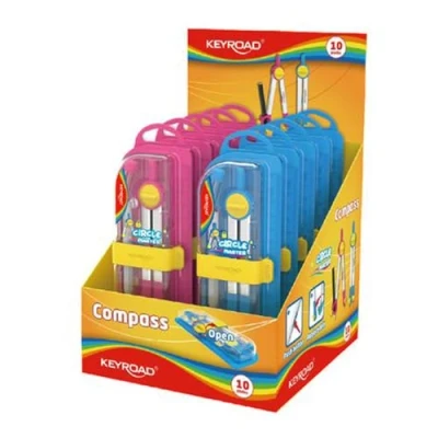 Imagen de Compas escolar con lapiz de Keyroad , Modelo surtido, 1 unidad