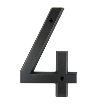 Imagen de HASWARE Letrero con número de casa, 6 pulgadas (15 cm), estilo vintage, acabado en bronce envejecido, números puerta, placa señalización, dirección la calle, aleación zinc (4)