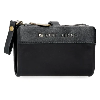 Imagen de Pepe Jeans Morgan Cartera con Tarjetero Negro 14,5x9x2 cms Poliéster y PU by Joumma Bags