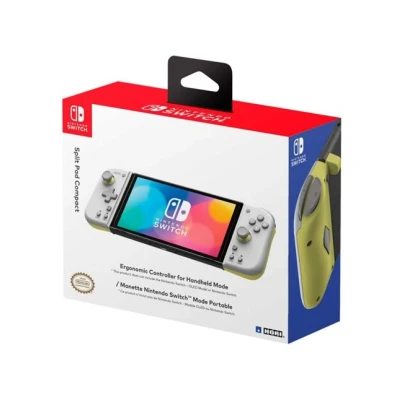 Imagen de Mando Nintendo Switch Hori, Split Pad Compact, Para Switch, Joy Con, Blanco y amarillo