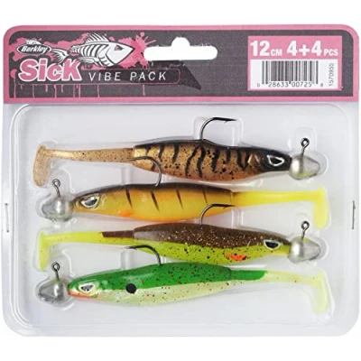 Imagen de Berkley Sick Vibe Pre Rigged Softbait 12cm (4 piezas) Shads